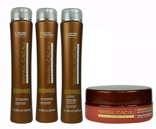 Kit Pós Quimica Brasil Cacau CADIVEU 4 produtos