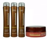 Kit Pós Quimica Brasil Cacau CADIVEU 4 produtos